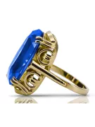 Vintage craft Ring Sapphire 14K Yellow gold vrc038y